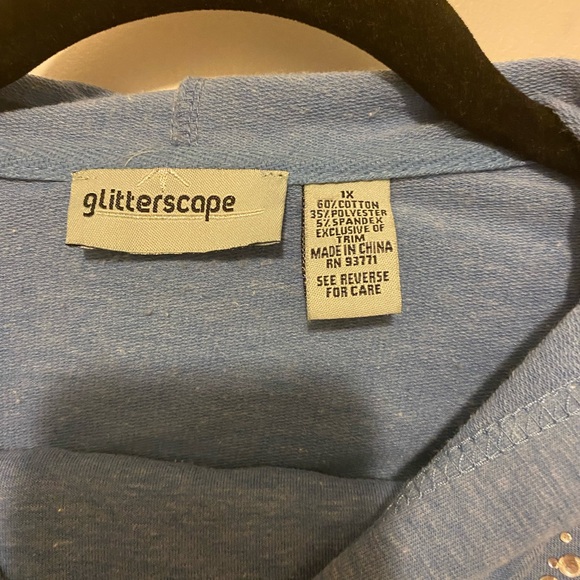 Blue Embellished Hoodie and Pants - Picture 2 of 2